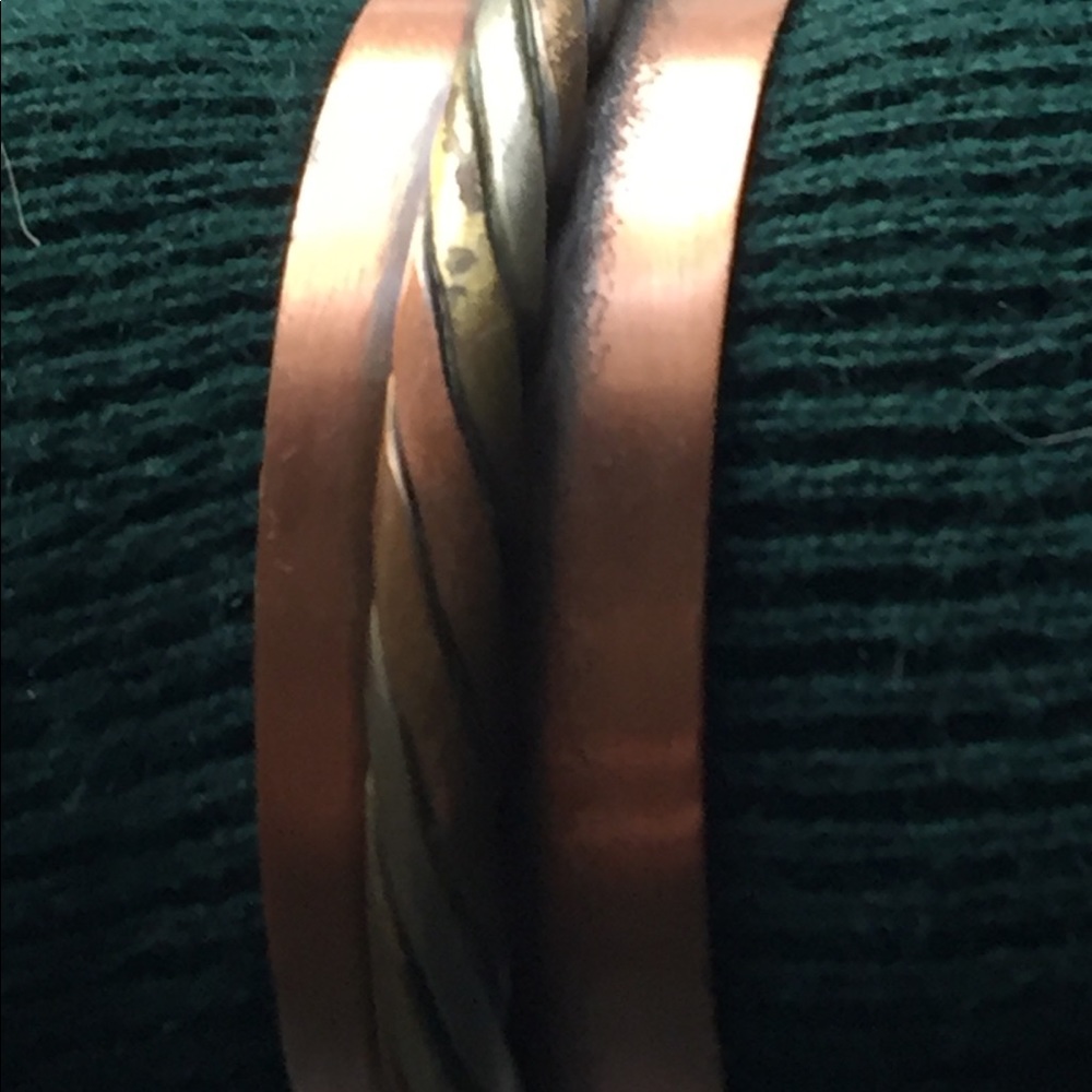 Solid Copper Vintage Cuff Bracelet - image 1
